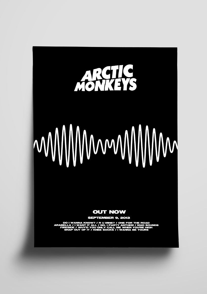 Kvinde centeret Flyvningen Arctic Monkeys 'AM' Poster – The Indie Planet