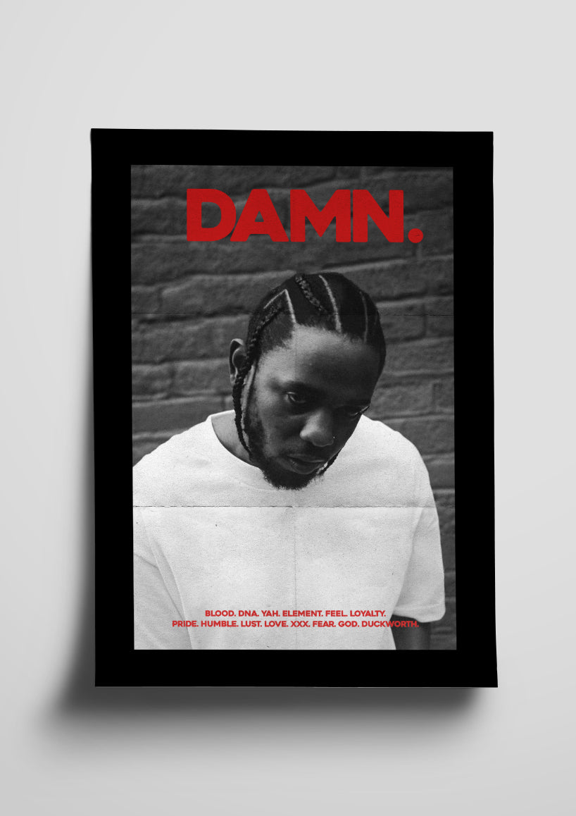 Kendrick Lamar - DAMN Album Cover Poster, kendrick lamar cd