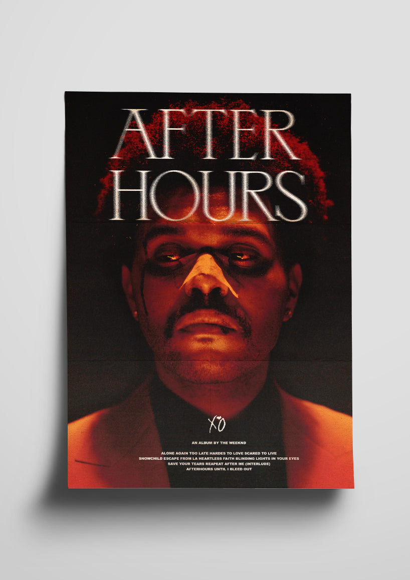 The Weeknd Poster, After Hours Album Poster, Music Poster, Gift