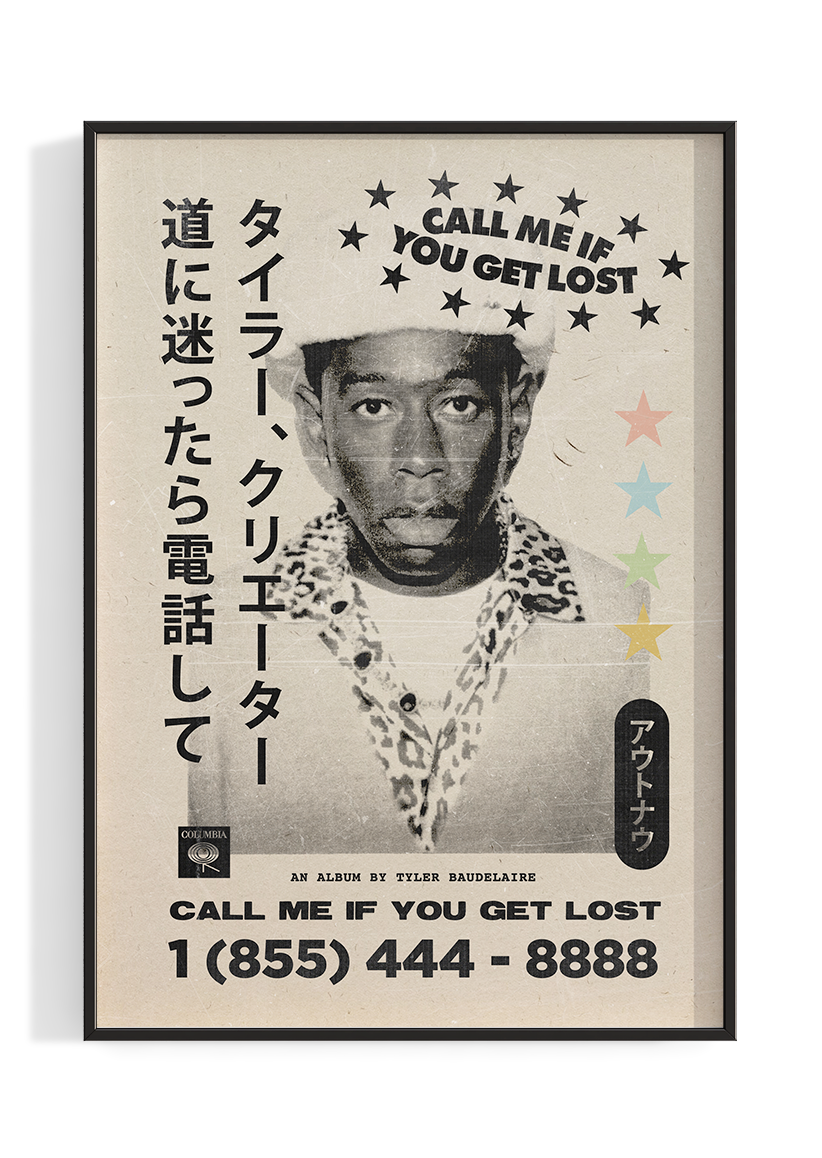 Tyler, the Creator 'Call Me If You Get Lost' Japanese Promo Poster – The  Indie Planet