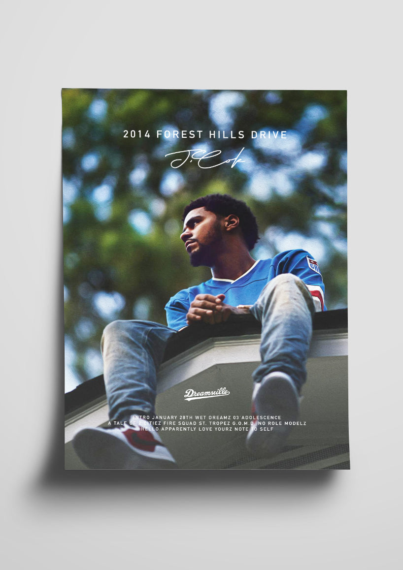 J. Cole '2014 Forest Hills Drive' Poster