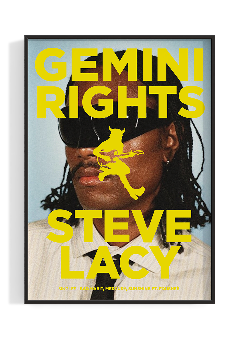 Buy Steve Lacy Gemini Rights Poster Printed on the Retro Vinyl