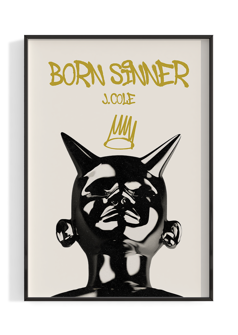 J. Cole 'Born Sinner' Poster – The Indie Planet J. Cole 'Born Sinner' Poster – The Indie Planet