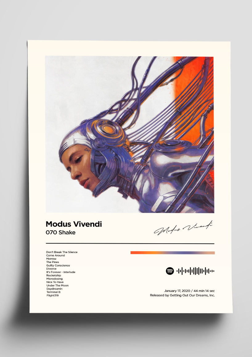 070 Shake 'Modus Vivendi' Album Art Tracklist Poster – The Indie Planet