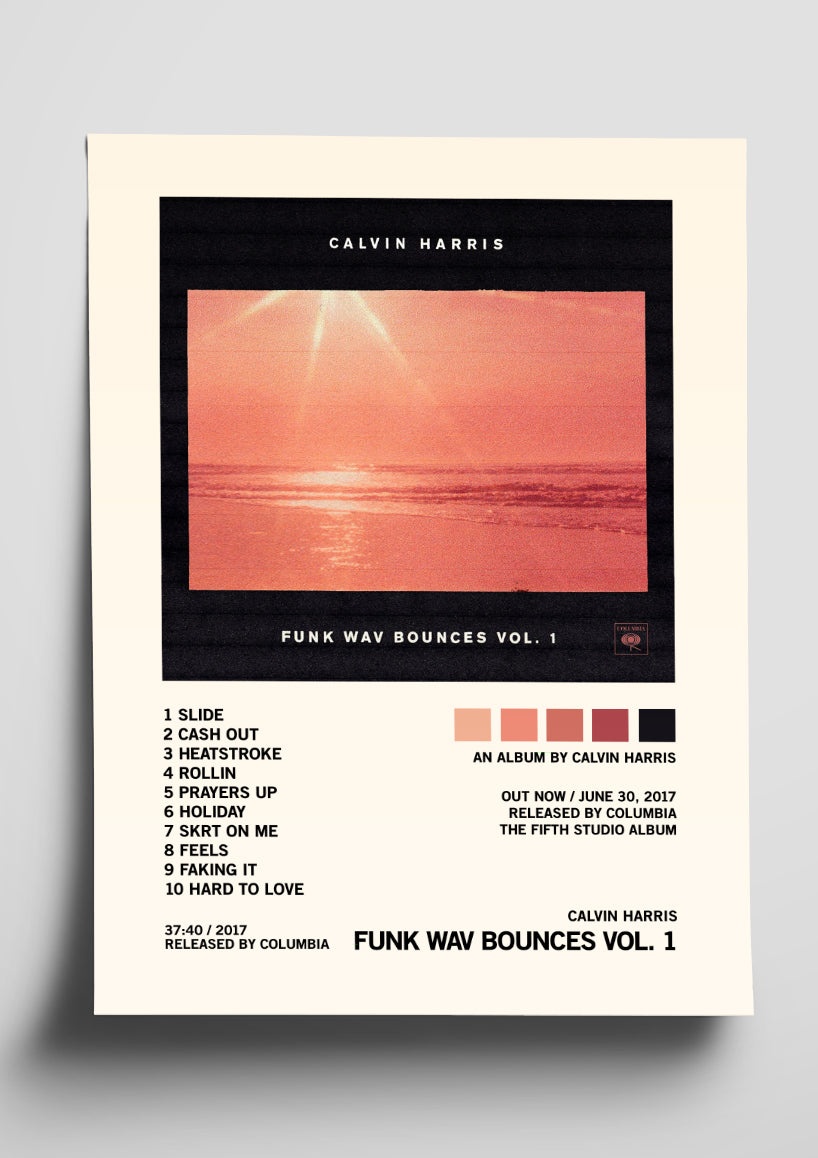 Calvin Harris 'Funk Wav Bounces 1' Album Poster Print – The