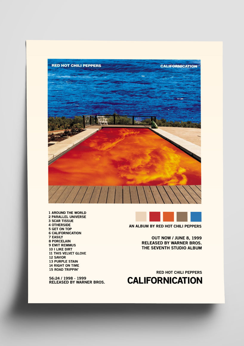 Red Hot Chili 'Californication' Album Poster – The Indie Planet