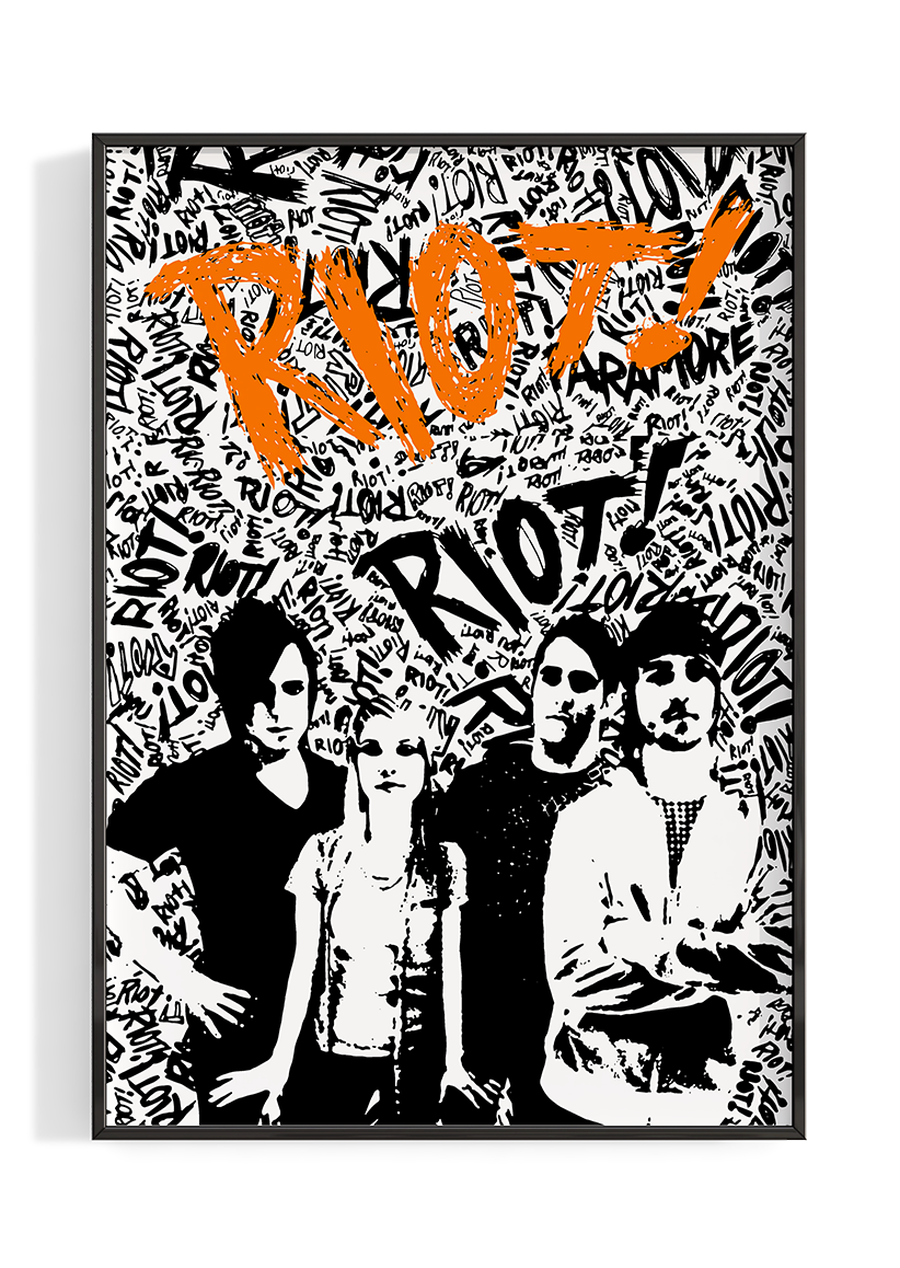 Paramore 'Riot! Album Poster