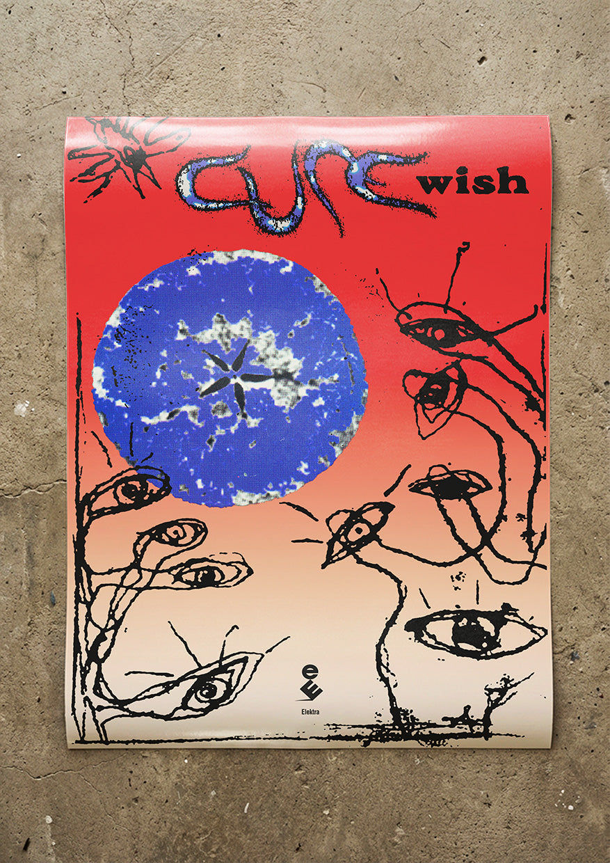 The Cure 'Wish' Album Poster