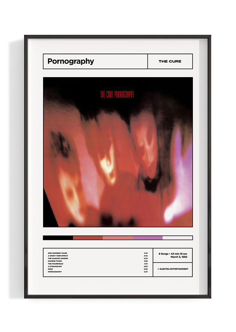 The Cure 'Pornography' Album Tracklist Poster