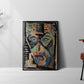 Mans Face Vintage Abstract Painting Poster Print