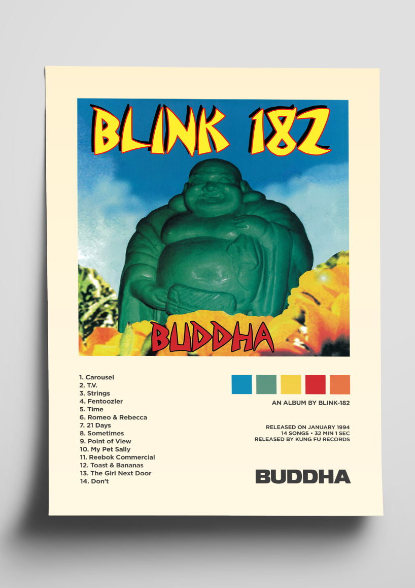 blink-182 'Buddha' Album Art Tracklist Poster