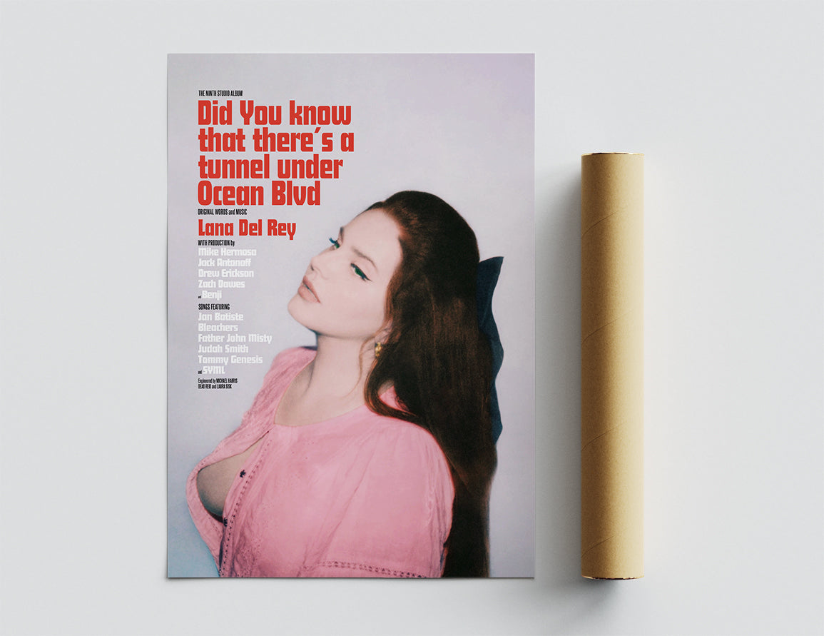 Lana Del Rey ' Did You Know That There's A Tunnel Under Ocean Blvd' Poster
