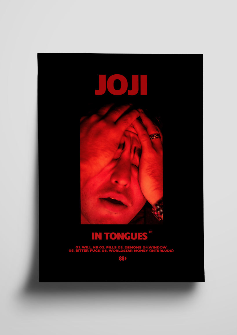 Joji 'In Tongues' Red Poster