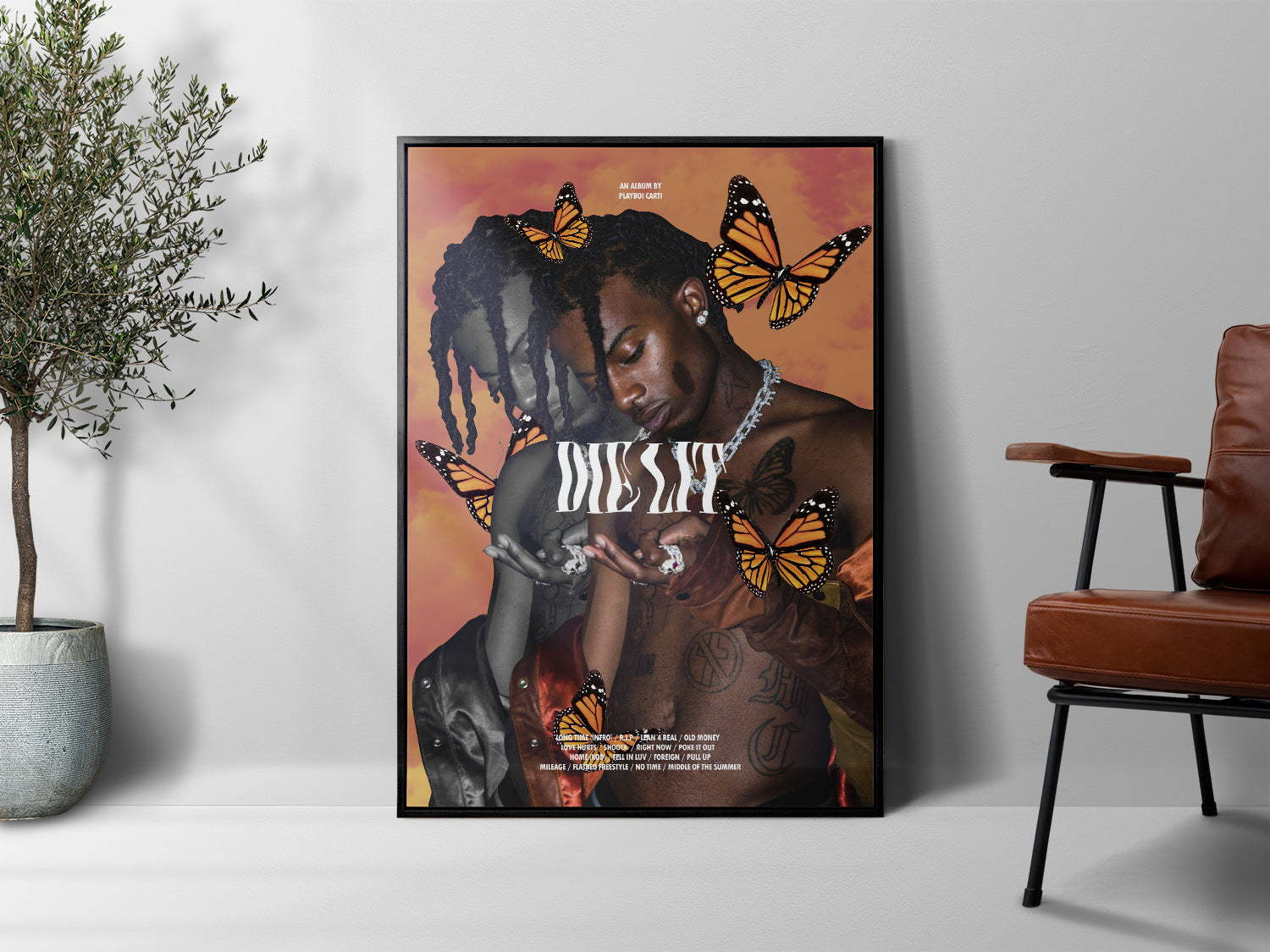 Playboy Carti With Butterfly Poster