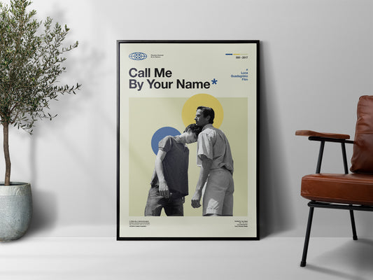 'Call Me By Your Name' Mid Century Movie Poster