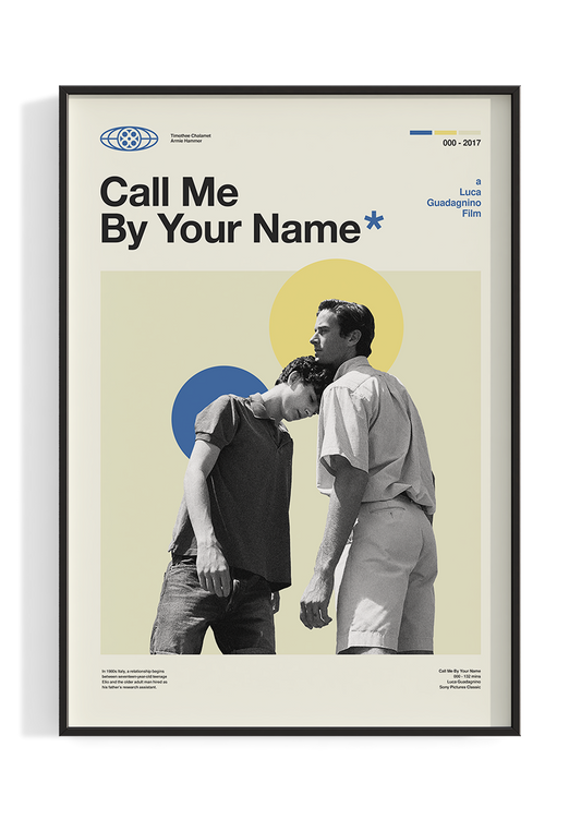 'Call Me By Your Name' Mid Century Movie Poster