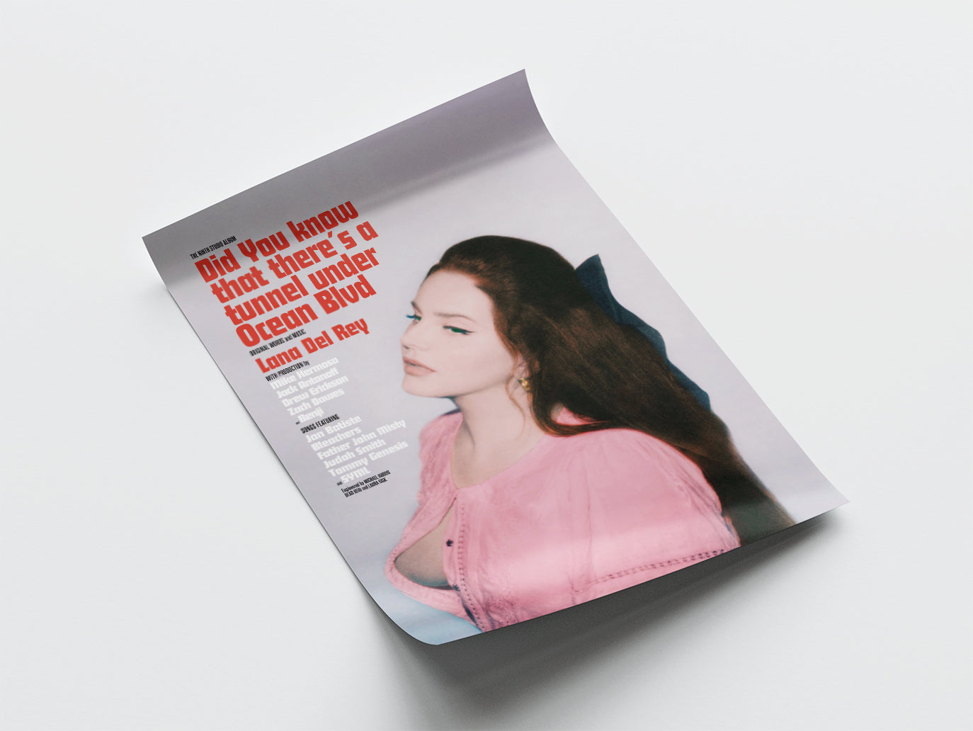 Lana Del Rey ' Did You Know That There's A Tunnel Under Ocean Blvd' Poster