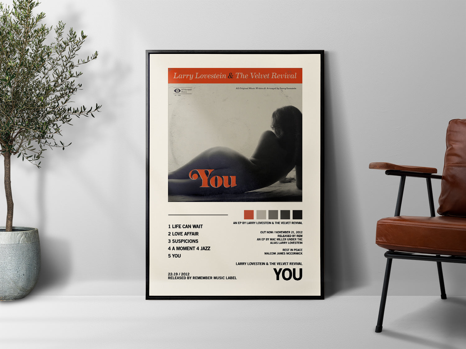 Larry Lovestein & The Velvet Revival 'You' Tracklist Poster