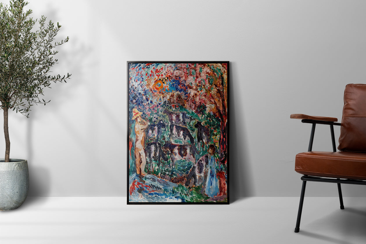 Encounter Vintage Abstract Poster Print