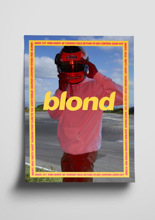 Frank Ocean 'Blonde' Helmet Poster