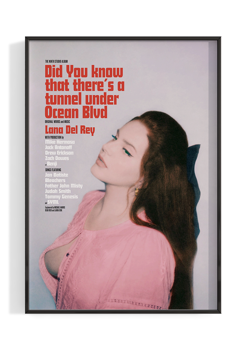 Lana Del Rey ' Did You Know That There's A Tunnel Under Ocean Blvd' Poster