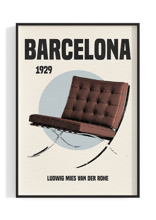 'Barcelona' Iconic Chair Series | Poster Print