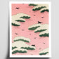 Pink Sky Japanese Illustration Poster