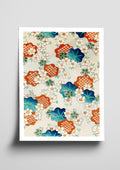 Floral Pattern Japanese Illustration Poster