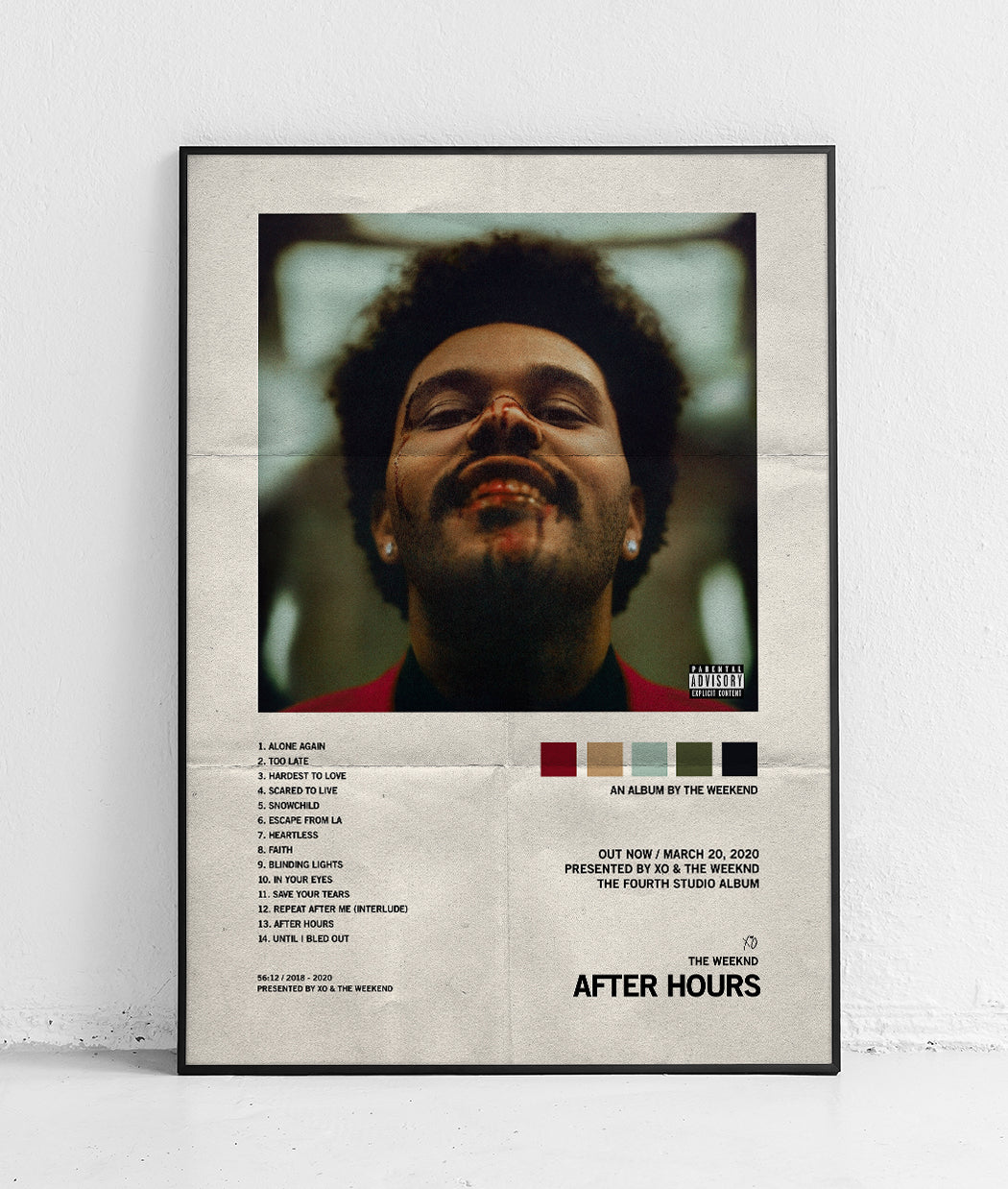 The Weeknd / Afterhours / Tracklist Poster