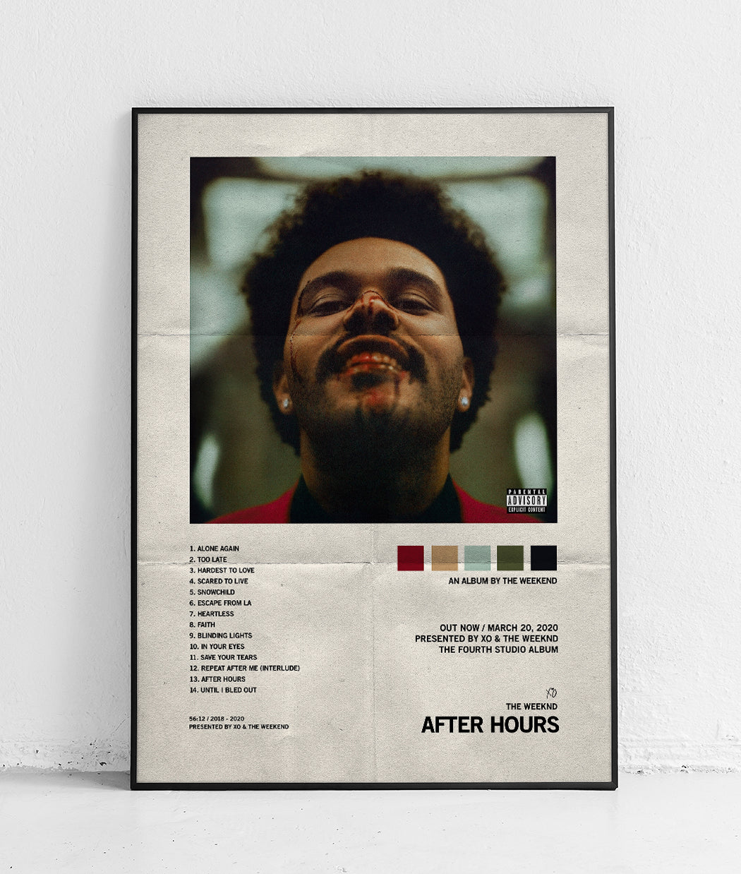 The Weeknd / Afterhours / Tracklist Poster – The Indie Planet