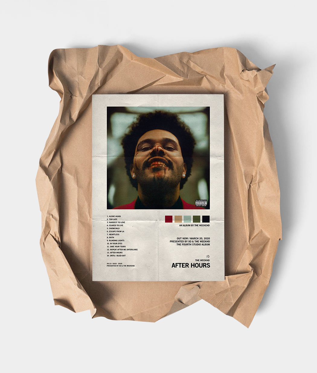 The Weeknd / Afterhours / Tracklist Poster