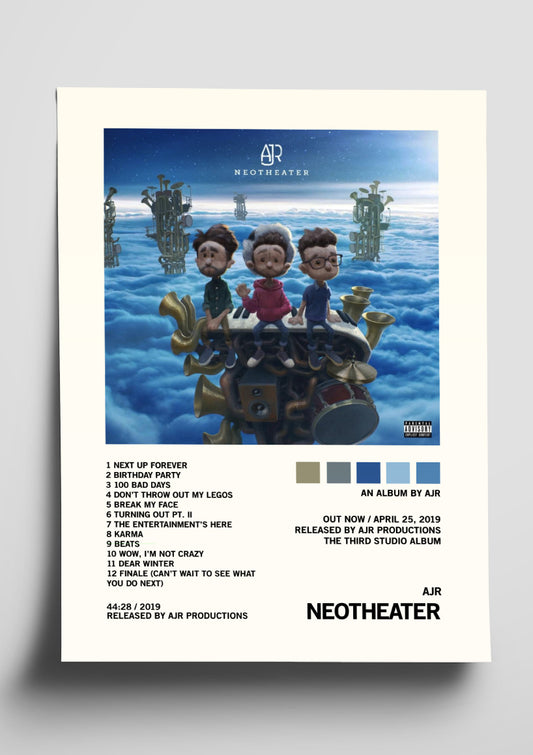 AJR 'Neotheater' Album Tracklist Poster