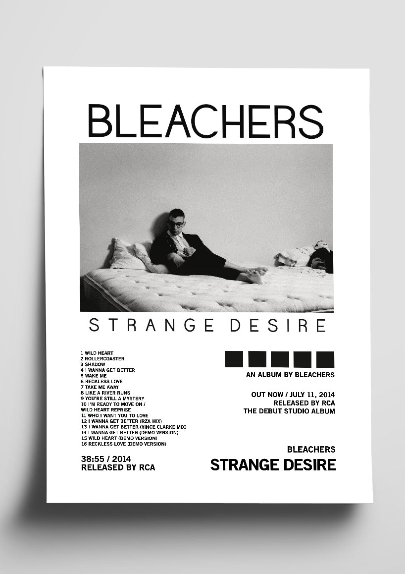 Bleachers 'Strange Desire' Album Tracklist Poster