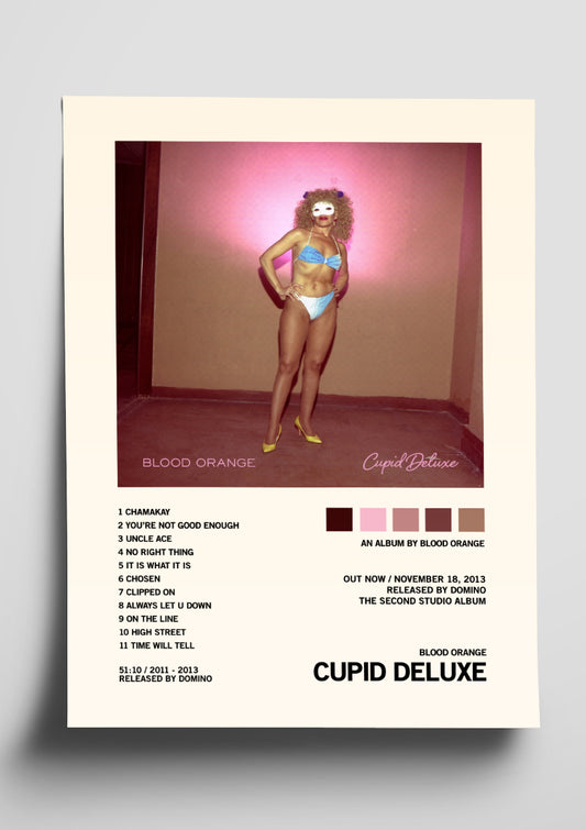Blood Orange 'Cupid Deluxe' Album Tracklist Poster