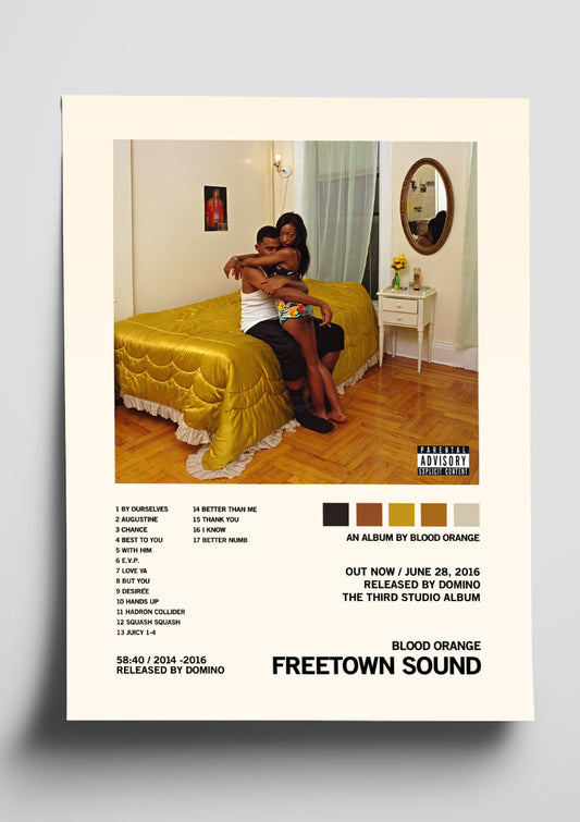 Blood Orange 'Freetown Sound' Album Tracklist Poster