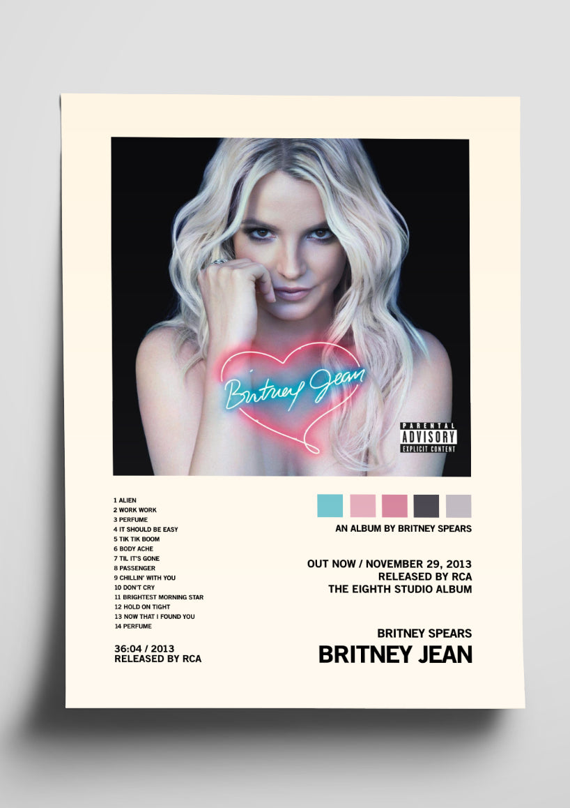 Britney Spears 'Britney Jean' Album Poster Print – The Indie Planet