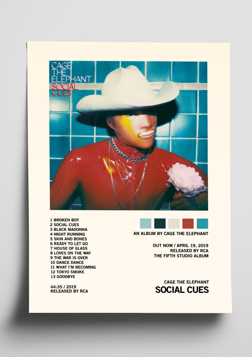 Cage The Elephant 'Social Cues' Album Poster Print