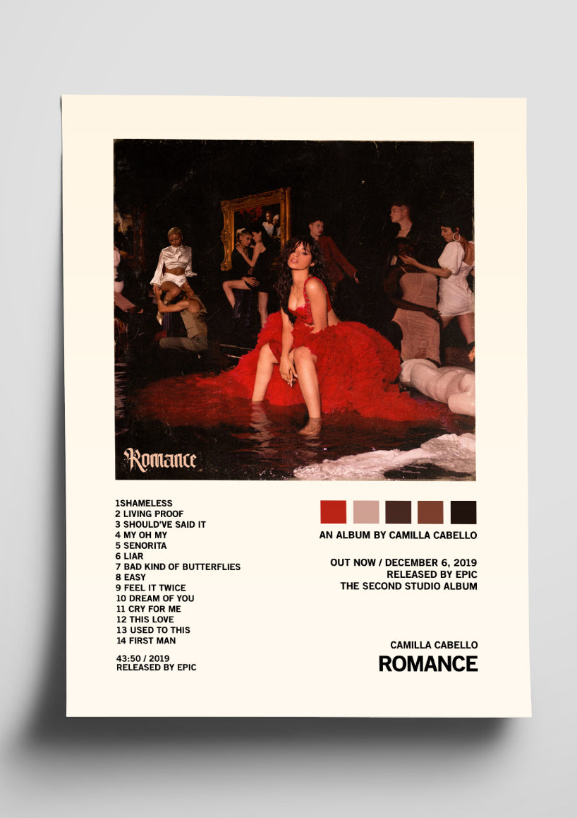 Camilla Cabello 'Romance' Album Tracklist Poster