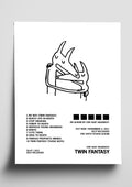 Carseat Headrest 'Twin Fantasy' Album Tracklist Poster