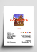 Cautious Clay 'Blood Type' Album Tracklist Poster