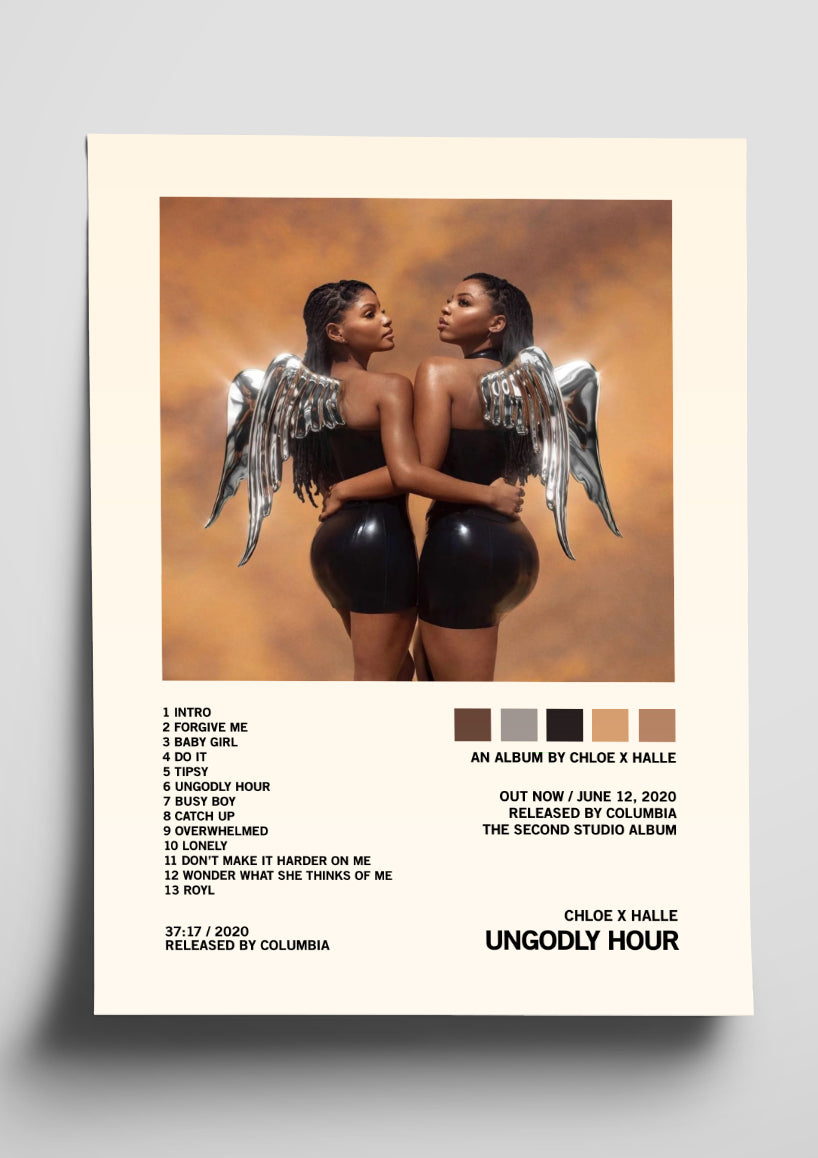 Chloe x Halle 'Ungodly Hour' Album Tracklist Poster