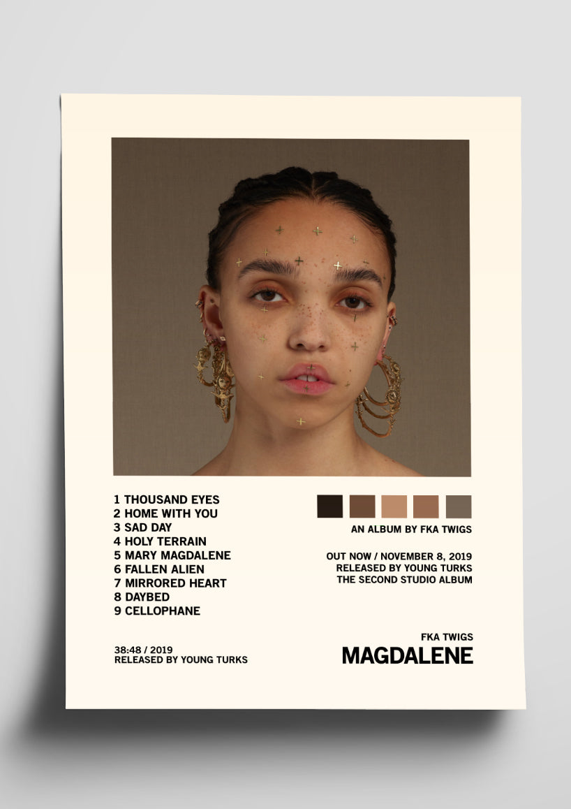 FKA Twigs 'Magdalene' Album Art Tracklist Poster