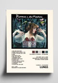 Florence + The Machine 'Lungs' Album Art Tracklist Poster