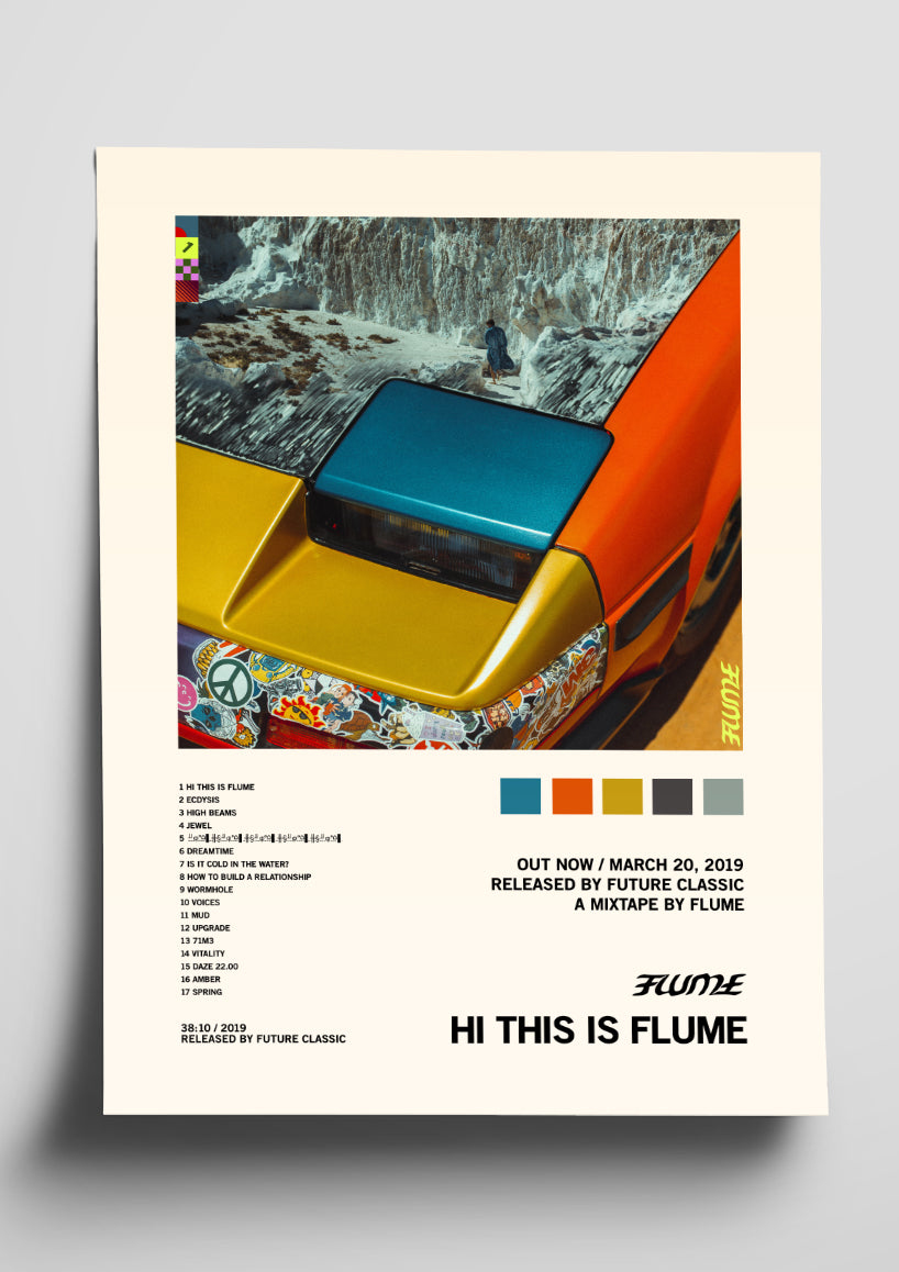 Flume 'Hi This Is Flume' Album Art Tracklist Poster