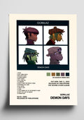 Gorillaz 'Demon Days' Album Tracklist Poster