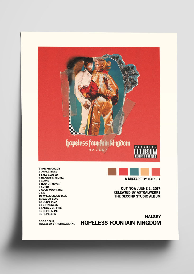 Halsey 'Hopeless Fountain Kingdom' Album Art Tracklist Poster