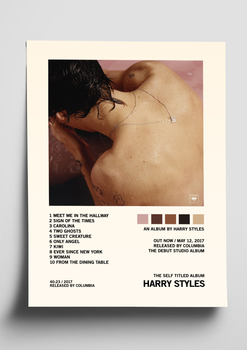 Harry Styles 'Self Titled' Album Art Tracklist Poster