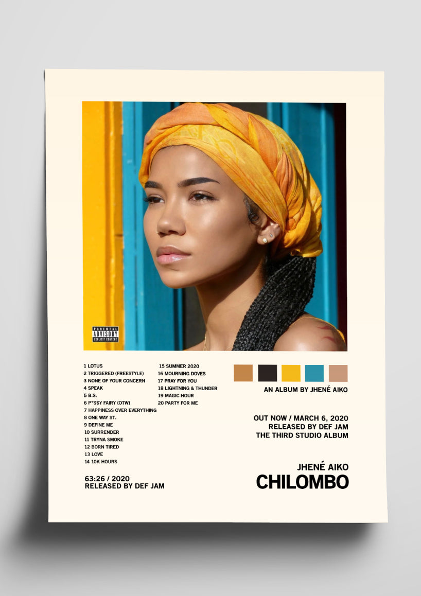 Jhene Aiko 'Chilombo' Album Tracklist Poster