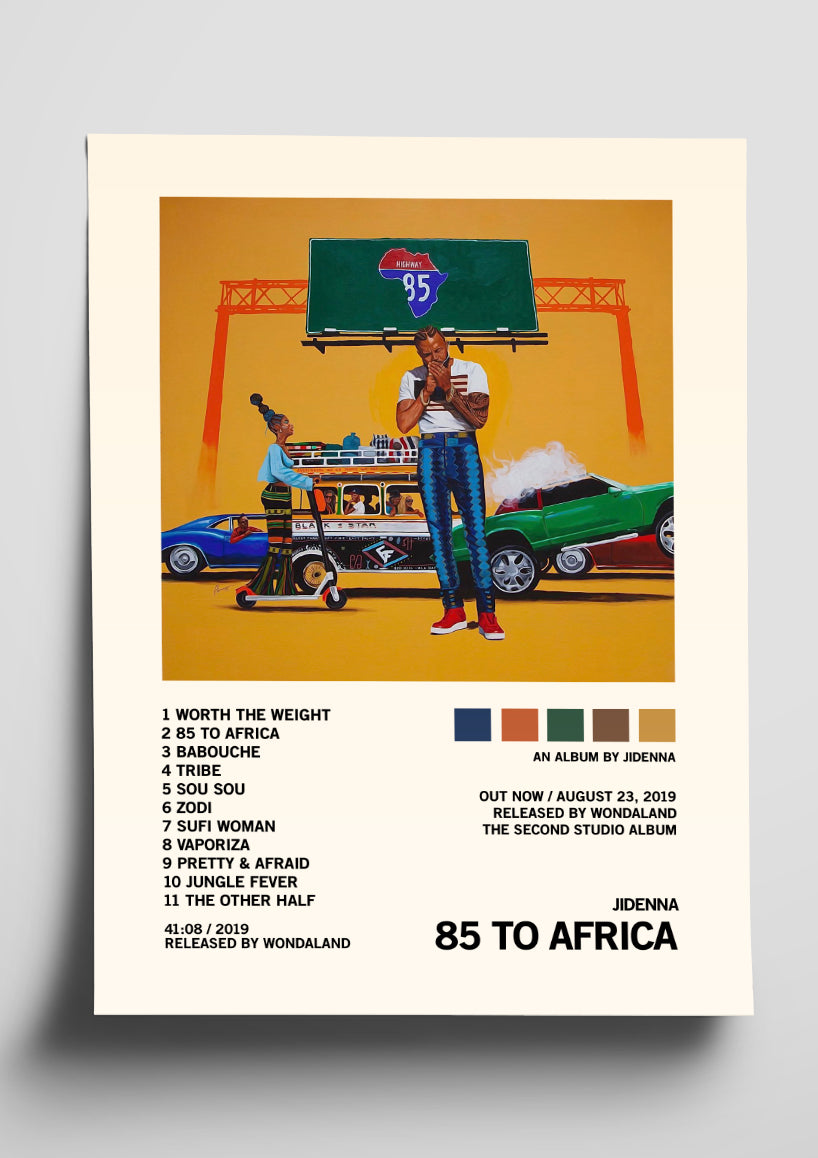 Jidenna '85 To Africa' Album Art Tracklist Poster