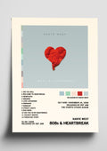Kanye West '808's & Heartbreak' Album Art Tracklist Poster